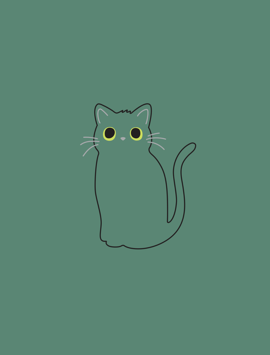 Cat Embroidered Pocket Animal T-shirt