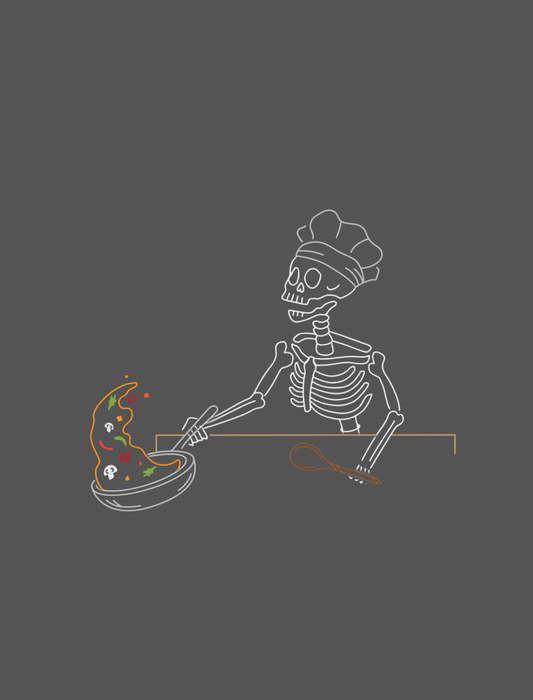 Chef Skelly Embroidered T-Shirt
