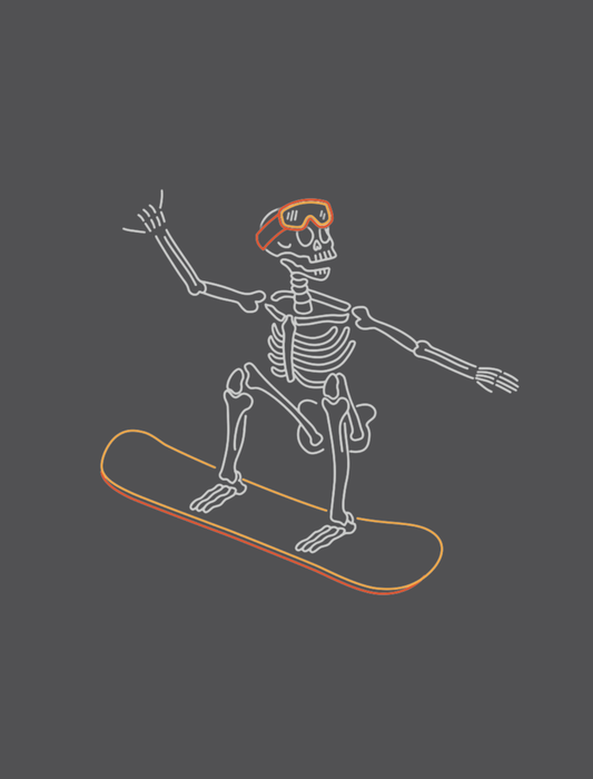 Snowboard Skelly Embroidered T-Shirt