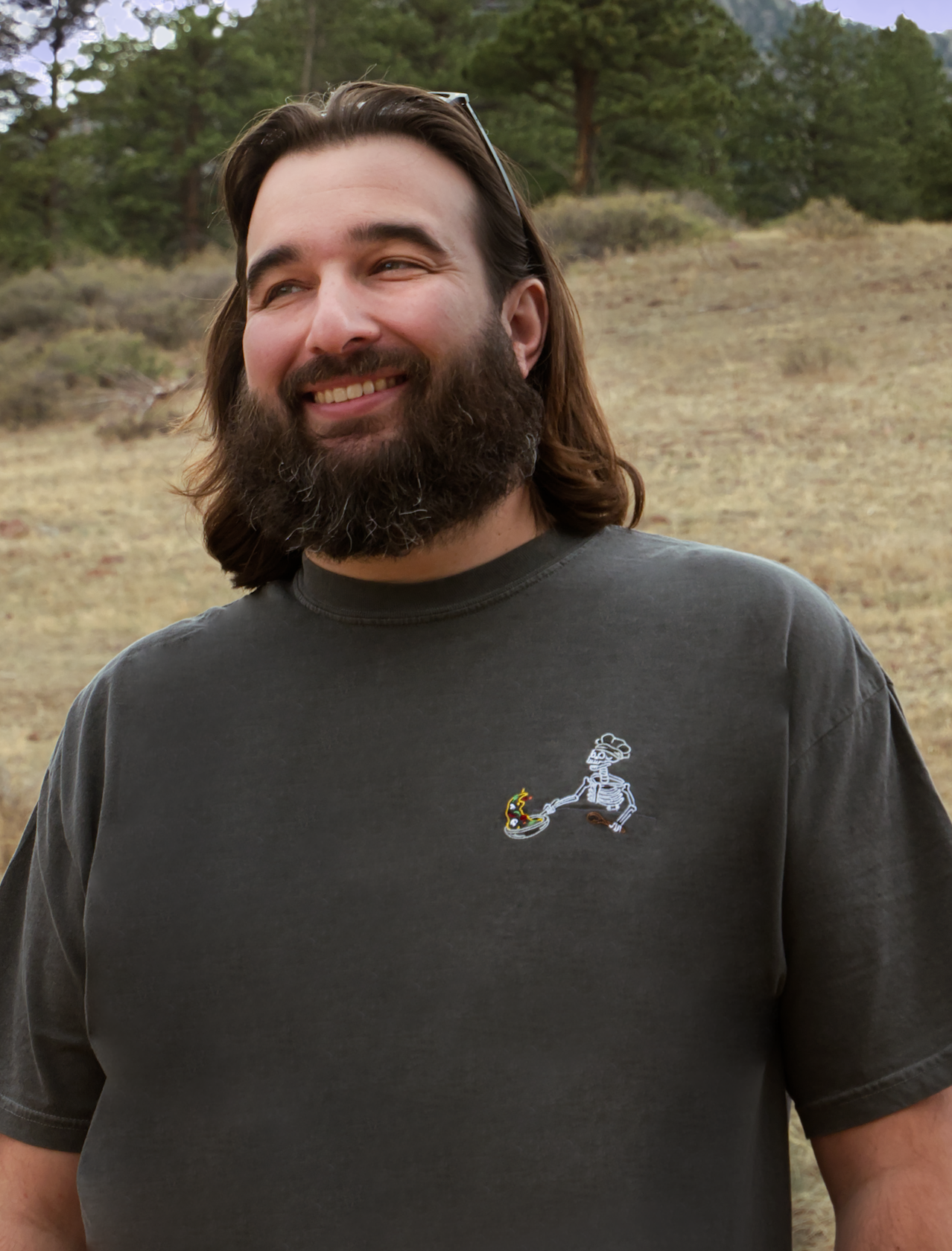 Chef Skelly Embroidered T-Shirt