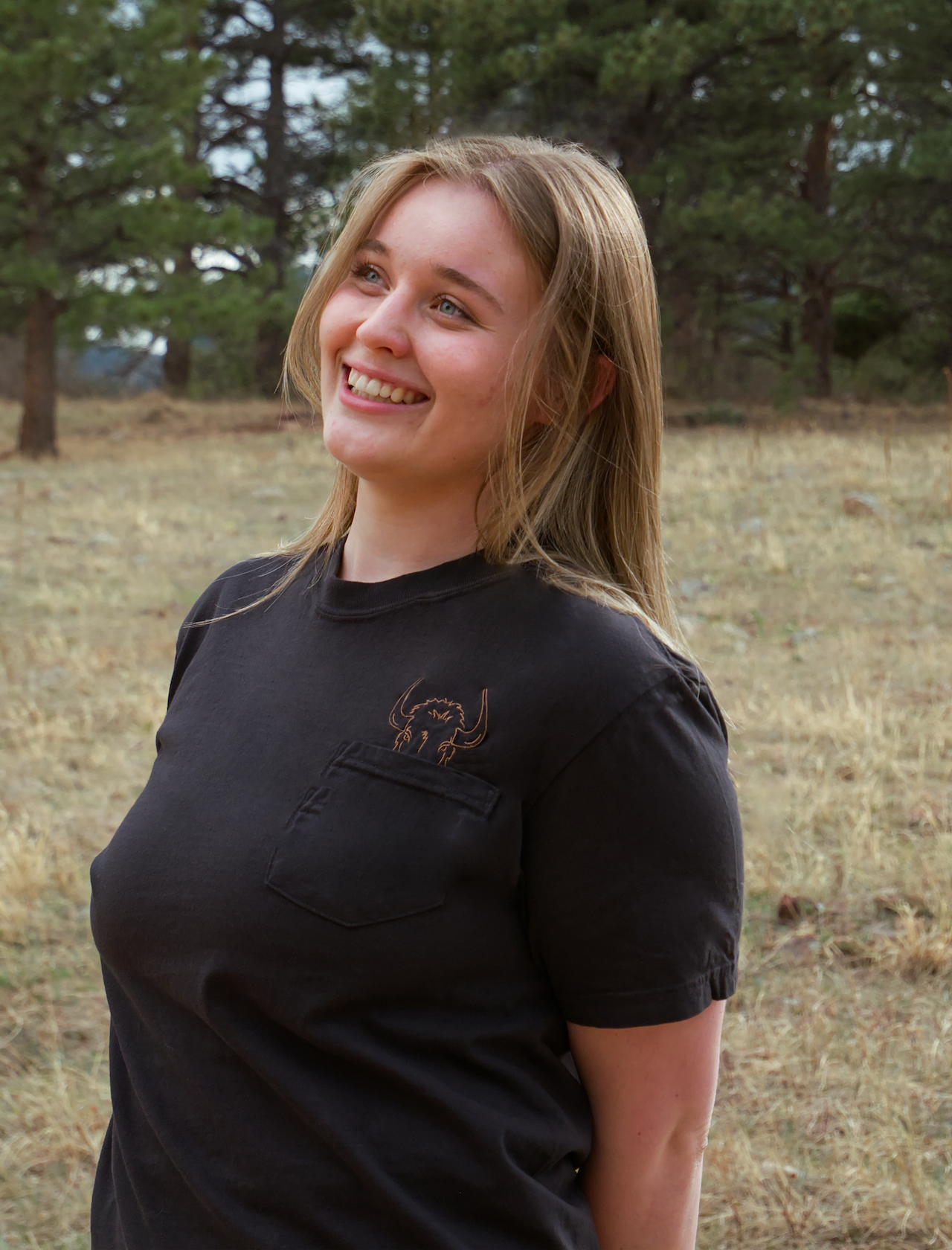 Buffalo Embroidered Pocket Animal T-Shirt