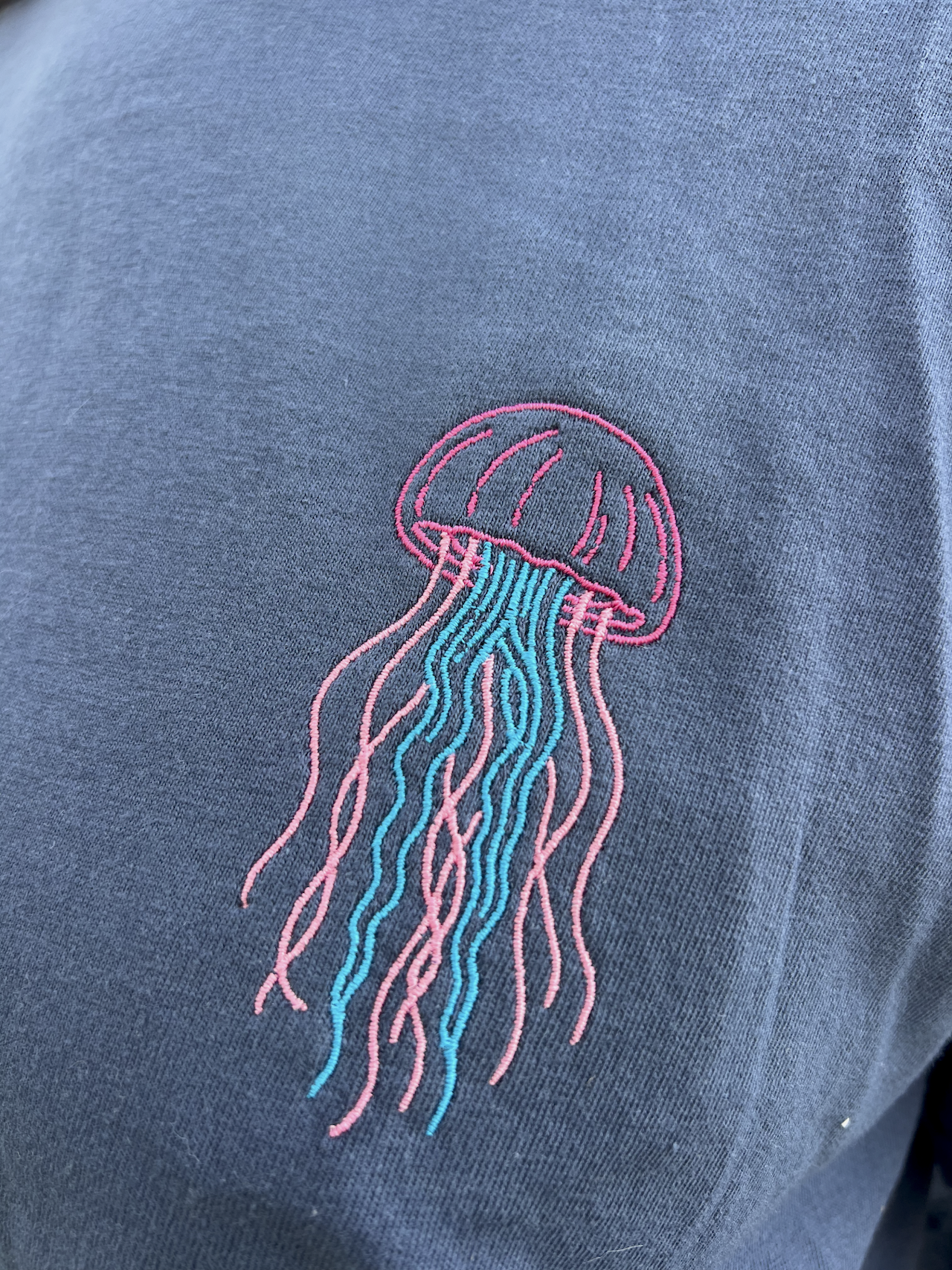 Jellyfish Embroidered T-shirt