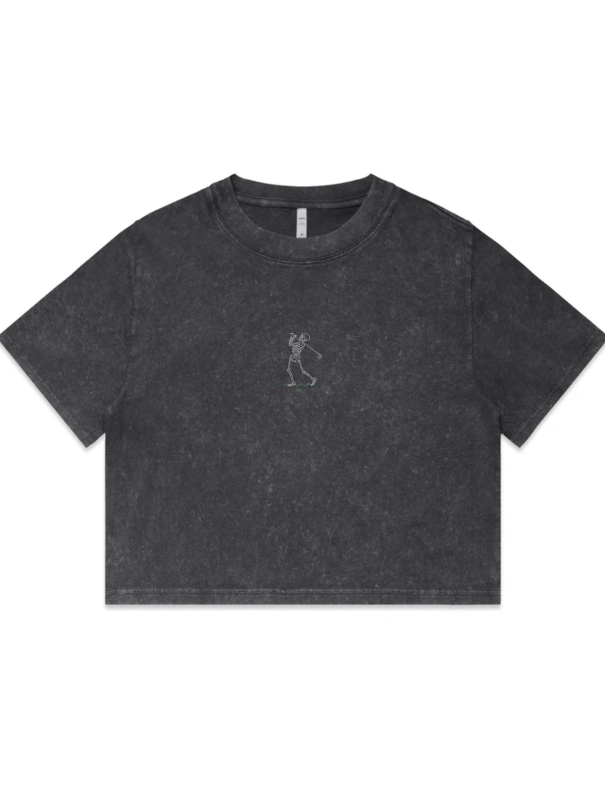 Golf Skelly Embroidered Crop T-Shirt (Womens)