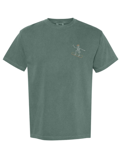 Snowboard Skelly Embroidered T-Shirt