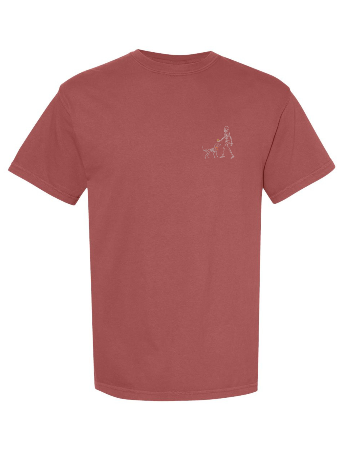 Skelly Dog Embroidered T-Shirt