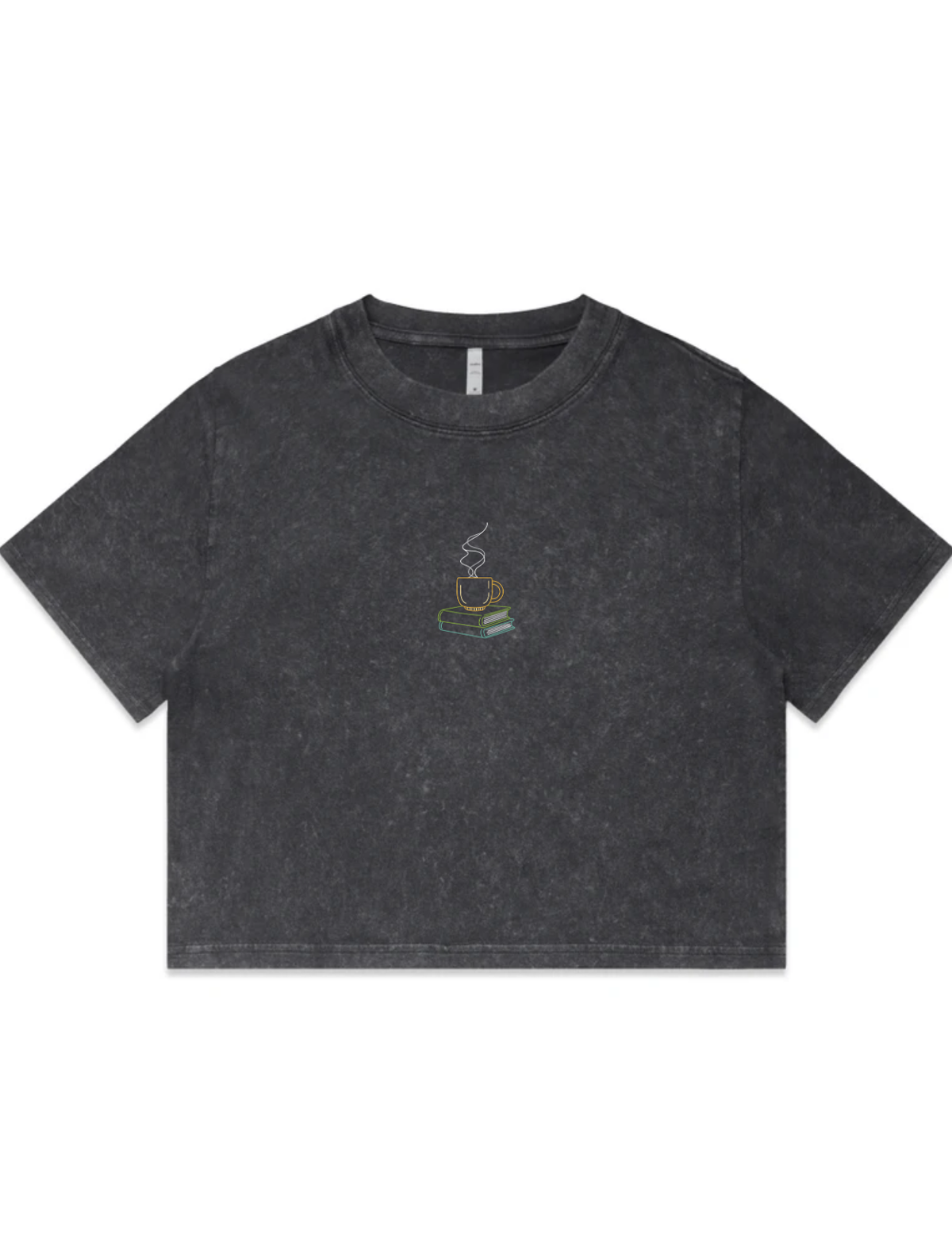 Bookclub Embroidered Crop T-Shirt (Womens)