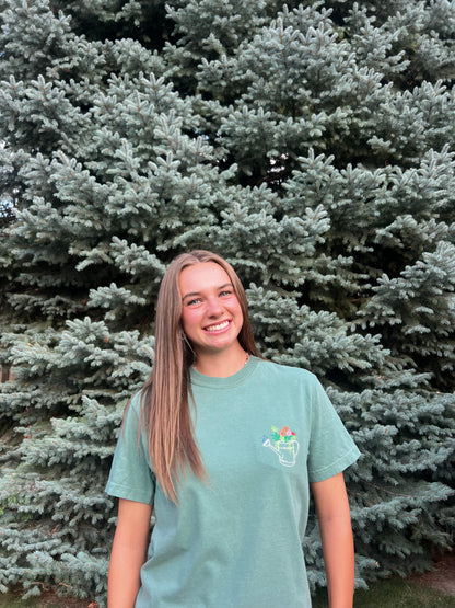 Gardening Embroidered T-shirt August Mystery Design