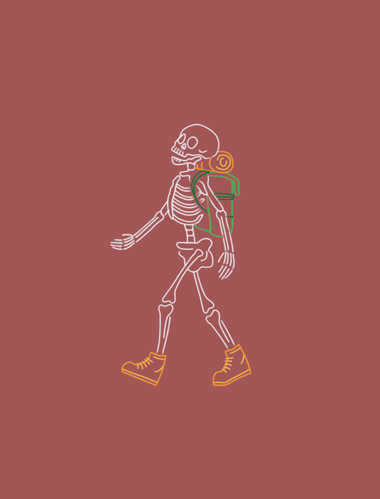 Hiking Skelly Embroidered T-shirt