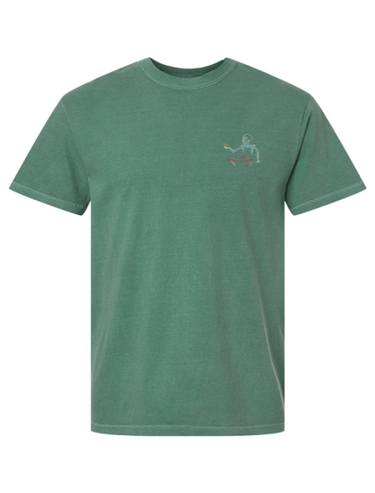 Grilling Skelly Embroidered T-Shirt