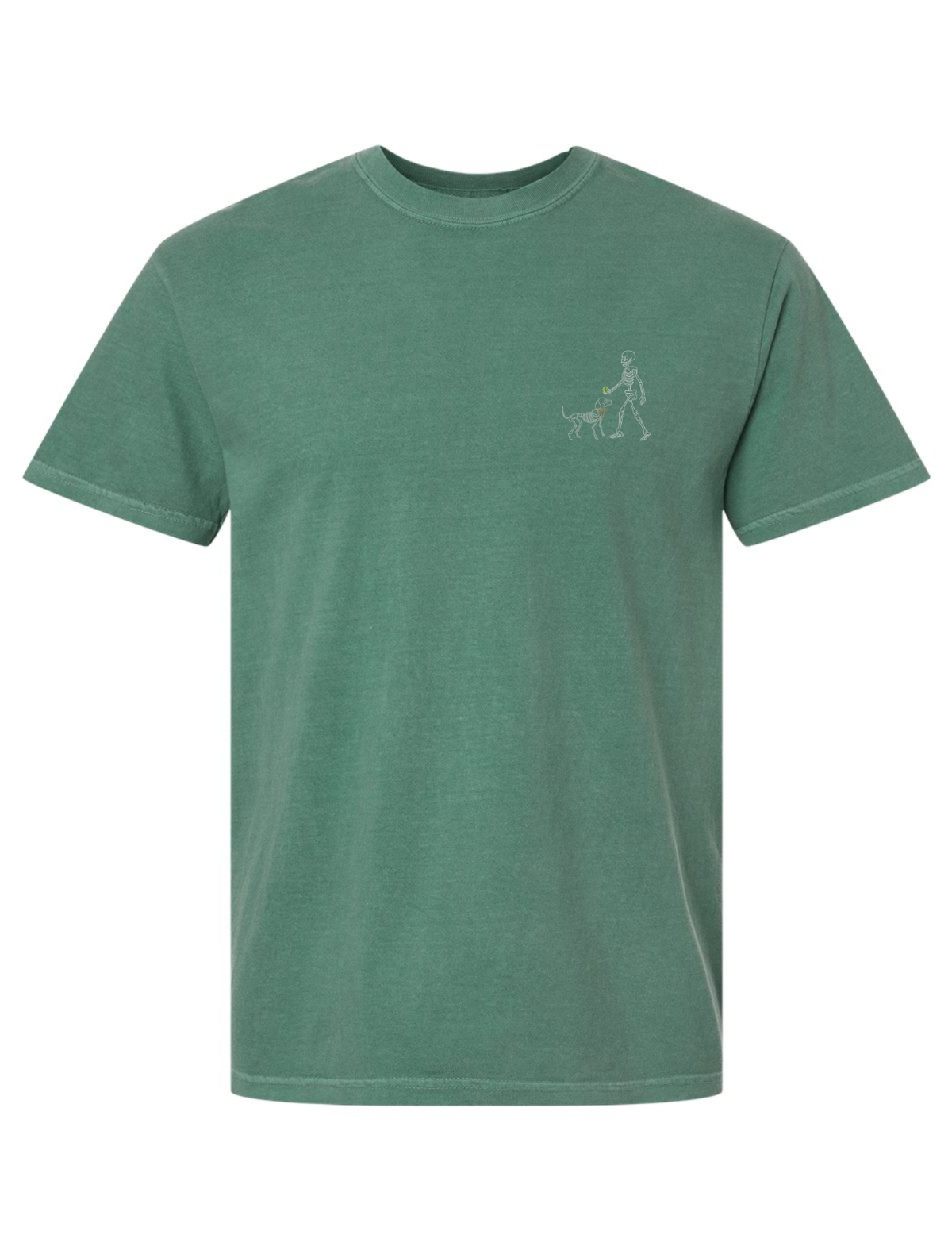 Skelly Dog Embroidered T-Shirt