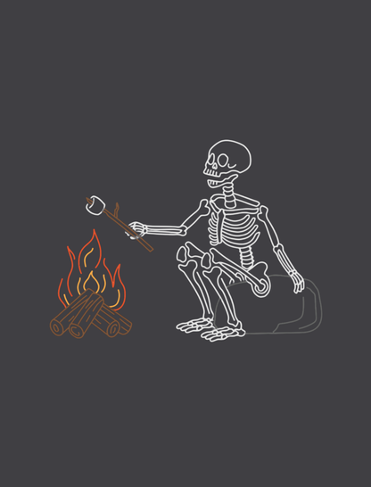 Smores Skelly Embroidered Crop T-Shirt (Womens)