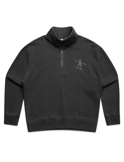 Snowboard Skelly Women's Quarter Zip Sweatshirt