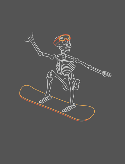 Snowboard Skelly Crewneck Sweatshirt