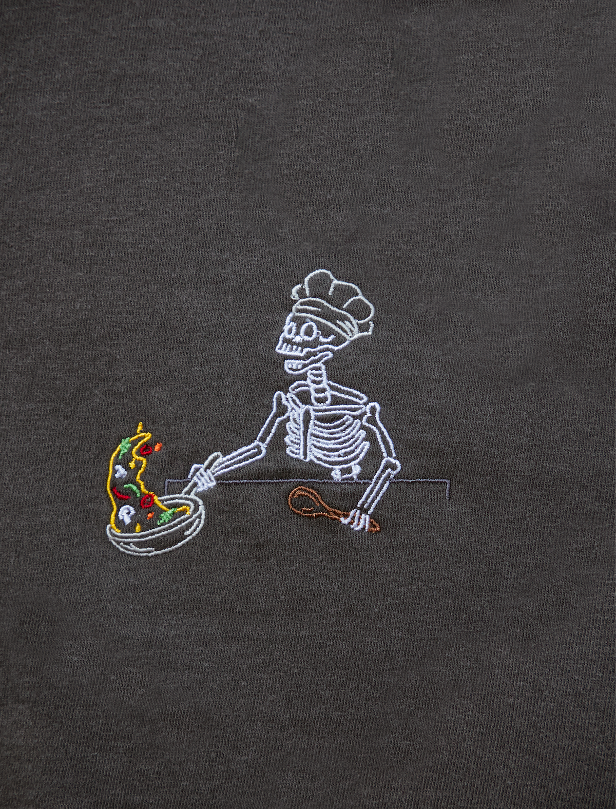 Chef Skelly Embroidered T-Shirt