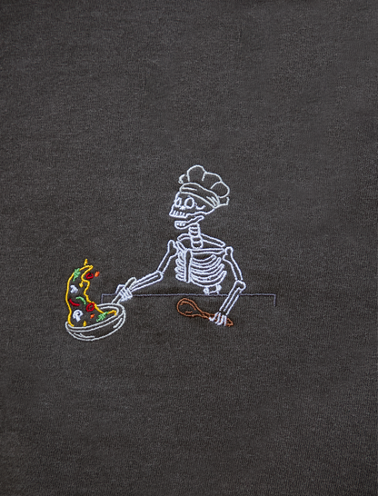 Chef Skelly Embroidered T-Shirt