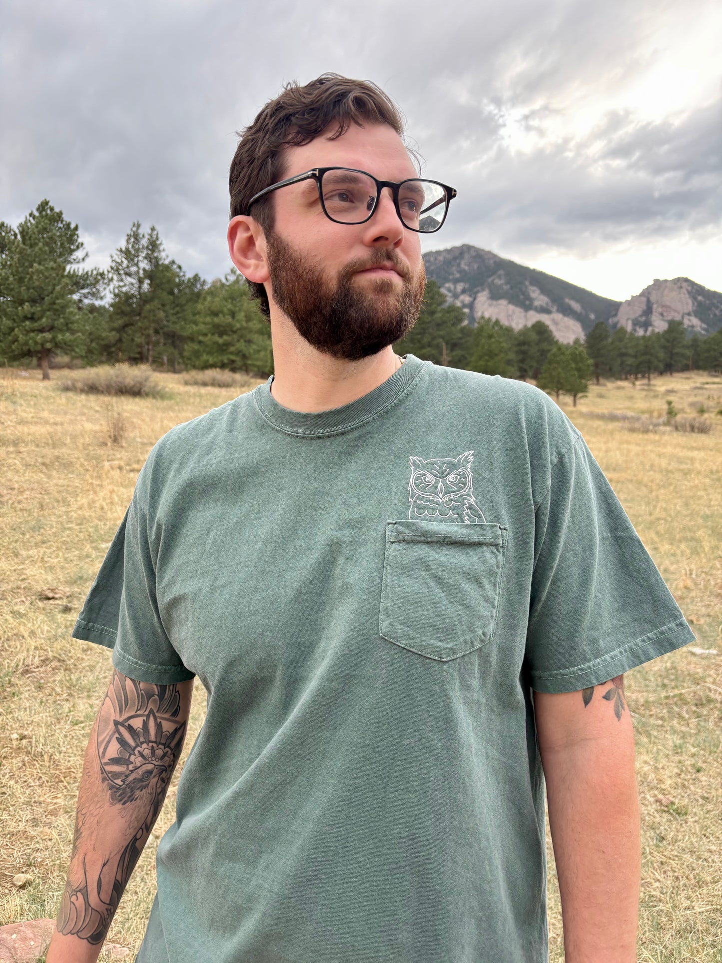 Owl Embroidered T-Shirt
