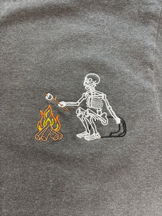Smores Skelly Embroidered T-Shirt - October Mystery Design