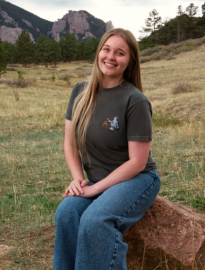 Smores Skelly Embroidered T-Shirt - October Mystery Design
