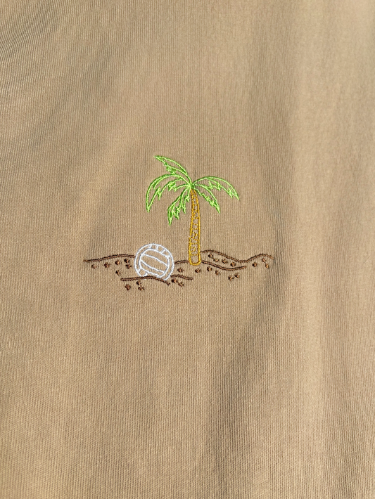 Volleyball Embroidered Muscle Tank
